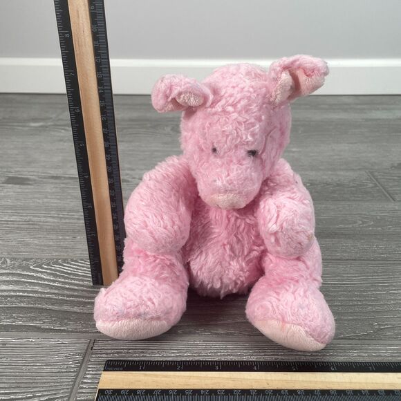 Mary Meyer Pink Pig Plush Floppy Stuffed Farm Animal Soft Shaggy Fluffy Fur - Picture 9 of 9
